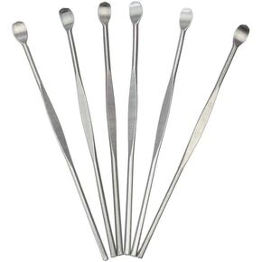 Nice Design 6Pcs Silvery Stainless Steel Ear Pick Curette Wax Remover Cleaner Tool Silver Earpick Exquisite Workmanship, Earwax Removal Products