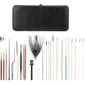 أداة إزالة شمع الأذن ، 23psc spisal ear pick sets double end ear scoop scoop ear care supplies for woman man earwax remove set aro tools (23 classic black ear pick)