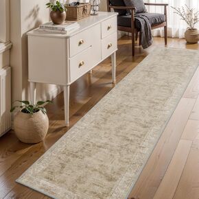 MontVoo 5x7 Area Rug-Washable Rugs for Living Room-Soft Grey Rug for Bedroom-Non Slip Indoor Floor Carpet for Dining Room Living Room Bedroom Office Under Table