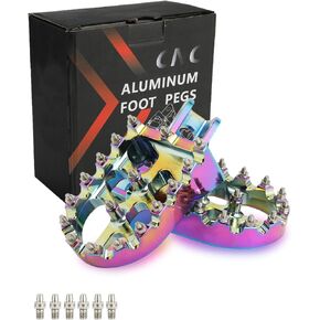 دراجة نارية PEG PEG PEDAL REST FOOTPEGS لـ KLX110 2002-2024 ، KLX110L 2010-2024 ، KX60 1988-2003 DIRT BIKE ، AURORA Blue