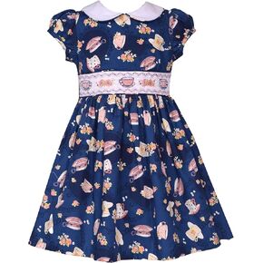 Bonnie Jean Girls 3M-6X Embroidered Smocked Panel Dress