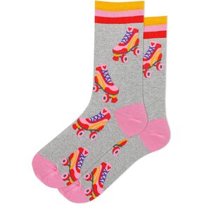 Hot Sox Womens Roller Skate Metallic Crew Socks