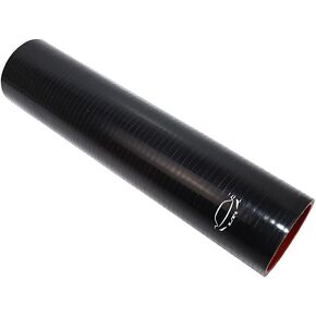 LTI Universal (305mm) 12" Length 4-Ply Reinforced High Performance (63mm) 2.5" ID Straight Coupler Silicone Hose (2.5" BLACK)