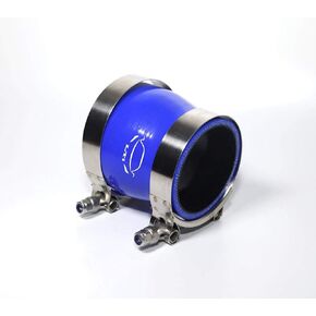 LTI Universal 63mm to 76mm 4-Ply Reinforced High Performance 2.5"-3" ID Straight Reducer Silicone Hose Coupler + T304 Stainless Steel T Bolt Clamp (2.5"-3" BLUE)