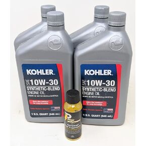 Kohler (Pack of 4) 25 357 65-S Synthetic Blend SAE 10W-30 4-Cycle Engine Oil and Fuel Treatment