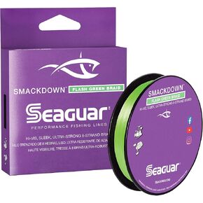 Seaguar Smackdown 100% Fluorocarbon Fishing Line - Flash Green Braid, 10lb Break Strength, 300yds - 10SDFG300 in Saudi Arabia