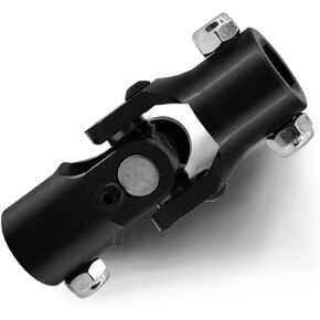 17mm DD x 3/4" DD Black Steering Universal Joint Single U Joint Shaft,Total Length: 96mm (3-3/4")