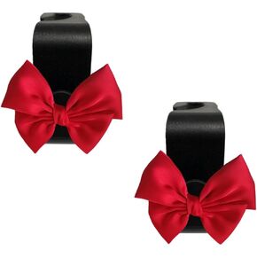 Red Bow Car Purse Hook 2 Pack Car Hooks for Purses and Bags Cute Car Bag Hooks Car Seat Headrest Hook Car Accessories