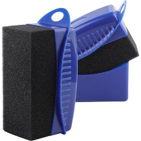 2 PCS Tyre Shine Applicator Pad ، قضيب خلع الملابس القابل لإعادة الاستخدام ، وسادات قضيب الإسفنج مع الغطاء ، إسفنج إطارات الإطارات الإسفنج Contour Wheel Shine Care Cleaning