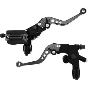 Windance 7/8" 22mm Motorcycle Handlebar Brake Master Cylinder Clutch Lever Fit for Honda Kawasaki Suzuki Yamaha, Aluminum Alloy Left Right Brake Lever Pump (Blue)