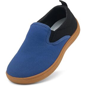 Toddler Kids Wide Barefoot Shoes Girls Boys Minimalist Slip On Canvas Sneakers Lightweight Casual Walking Shoes Fit Naturally Zero-Drop Sole