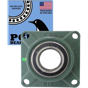 PGN UCF210-32 Pillow Block Bearing - Pack of 2 Square Flange Mounted Pillow Block Bearings - Chrome Steel Bearings with 2" Bore - Self Alignment in Saudi Arabia