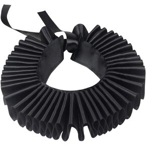 Elizabethan Collar,Renaissance Ruffle Clown Collar Victorian Colonial Dickens Neck Lace Neck Collar in Kuwait