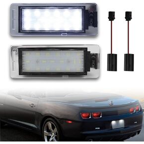 LED لوحة ترخيص LED ل CHEVROLET CAMARO CORVETTE SS Expala Impala Volt ، Cadillac ATS CTS SRX XTS ELR ، 18 SMD XENON WHITE 6000K ، لتسخير مصباح العلامة الخلفية LED ، 2 PCS