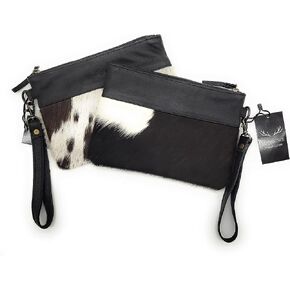 The Highlands Genuine Cowhide Wristlet Clutch Bag - Saddle Brown in Kuwait