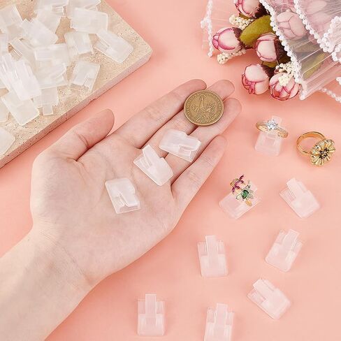 ph pandahall 36pcs حامل حلقة بلاستيكية أسود عرض مجوهرات مقطع مقاطع حلقة مقاطع واحدة in Saudi Arabia