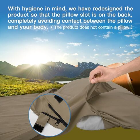 JAICOM Sleeping Bag Liner, Travel Sheets & Adult Sleep Sack, Ultralight and Portable Summer Sleeping Bag - Ideal for Backpacking, Hotels and Hostels, Business Trips, Camping in Saudi Arabia