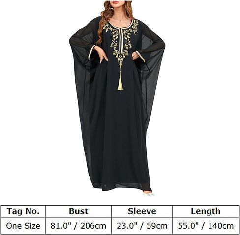 IWEMEK Embroidered Abaya Kaftans for Women Modern Elegant Dubai Moroccan Dubai Kaftan Dresses Abaya for Women Muslim Dress in Saudi Arabia