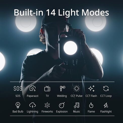 ZHIYUN Molus G200 200W COB Video Light with Bowens Mount,85800Lux/m 2700K-6500K and ZY Vega APP Control,Ultra Quiet DynaVort Cooling System in Saudi Arabia