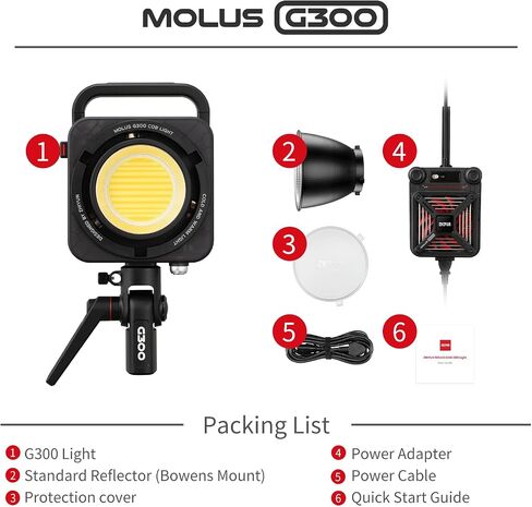 ZHIYUN Molus G200 200W COB Video Light with Bowens Mount,85800Lux/m 2700K-6500K and ZY Vega APP Control,Ultra Quiet DynaVort Cooling System in Saudi Arabia