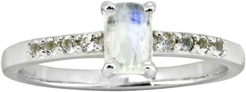 YoTreasure Natural Larimar, Moonstone & London Blue Topaz 925 Sterling Silver Engagement Ring in Saudi Arabia