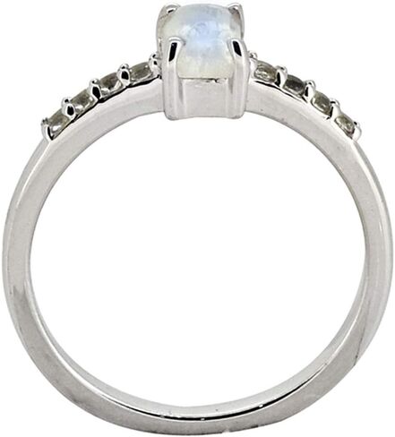 YoTreasure Natural Larimar, Moonstone & London Blue Topaz 925 Sterling Silver Engagement Ring in Saudi Arabia