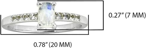 YoTreasure Natural Larimar, Moonstone & London Blue Topaz 925 Sterling Silver Engagement Ring in Saudi Arabia