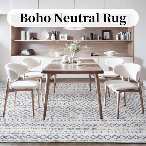 MontVoo 5x7 Area Rug-Washable Rugs for Living Room-Soft Grey Rug for Bedroom-Non Slip Indoor Floor Carpet for Dining Room Living Room Bedroom Office Under Table in Kuwait