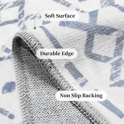 MontVoo 5x7 Area Rug-Washable Rugs for Living Room-Soft Grey Rug for Bedroom-Non Slip Indoor Floor Carpet for Dining Room Living Room Bedroom Office Under Table in Kuwait