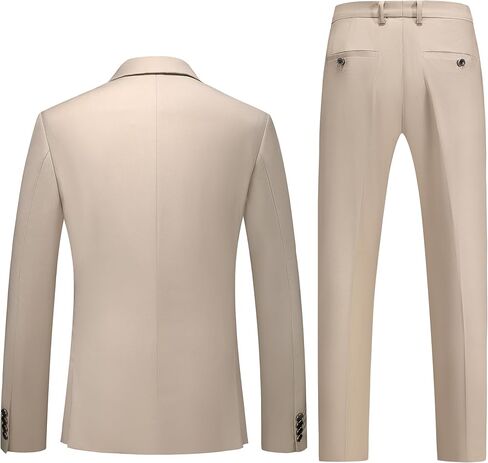 بدلة الرجال Slim Fit Slim 2 قطعة - مثالية للحفلة والزفاف ، تشمل سترة السترة ، السراويل ، وربطة عنق in Kuwait