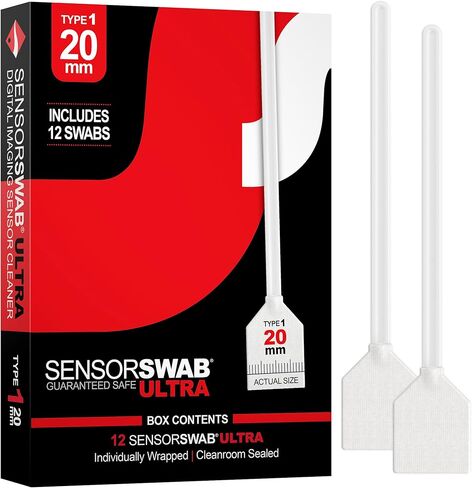Photographic Solutions Sensor Swab Ultra 17mm Type-2 Digital Imaging Sensor Cleaner Swabs for Cleaning APS-C Mirrored or Mirrorless Cameras. Sensor Dust & Oil Remover (Pack of 12) in Kuwait