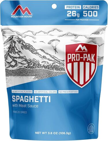 Mountain House Spaghetti with Meat Sauce Pro-Pak | Freeze Dried Backpacking & Camping Food | One Serving in Saudi Arabia