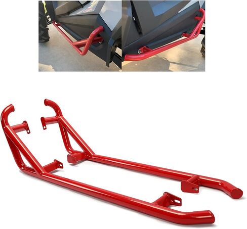 KUAFU Nerf Bars Rock Sliders Compatible with 2014-2023 Polaris RZR XP 1000 XP Turbo S RZR 900 50" Trail (2-Door) Side Steps 1 Pair Left & Right - Red in Kuwait