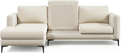 Nolan Interior Magic Sofa Cover - Wheat Seat Couch Cover - Small, Ivory Beige - Pet Proof, Easy Install, Stretchy Slipcover in Saudi Arabia