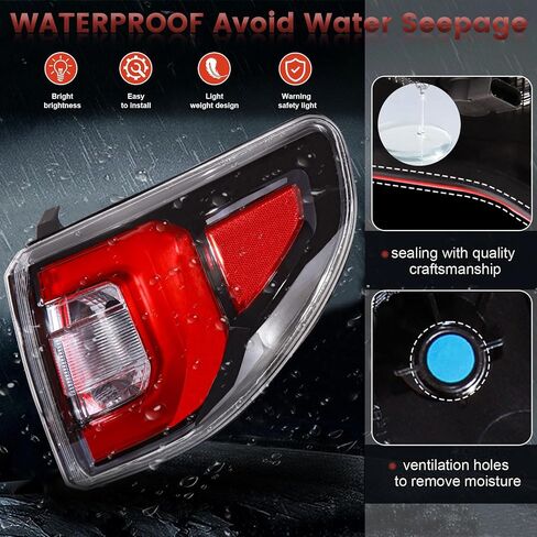 Tail lights Outer Assembly Not Include Bulb Compatible with 2013-2016 GMC Acadia 2017 Acadia Limited OE Style Left Driver Side Rear Light Taillights Replacement for 84051375 in Saudi Arabia