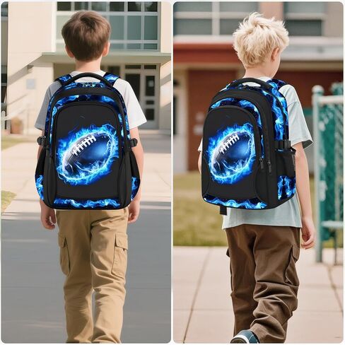 حقائب الظهر للمدرسة للأولاد - حقائب الظهر 4 مساءً لكرة السلة مع مربع الغداء للمدرسة المتوسطة المراهقة ، و 17 ″ طلاب الكتب ، مثالية للسفر. in Kuwait