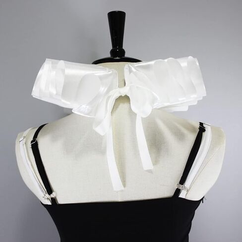 Elizabethan Collar,Renaissance Ruffle Clown Collar Victorian Colonial Dickens Neck Lace Neck Collar in Saudi Arabia