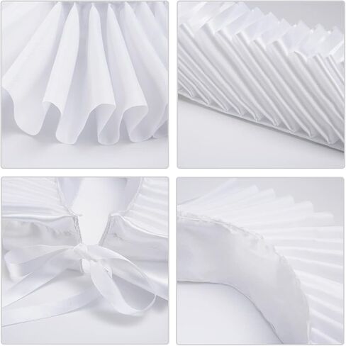 Elizabethan Collar,Renaissance Ruffle Clown Collar Victorian Colonial Dickens Neck Lace Neck Collar in Saudi Arabia
