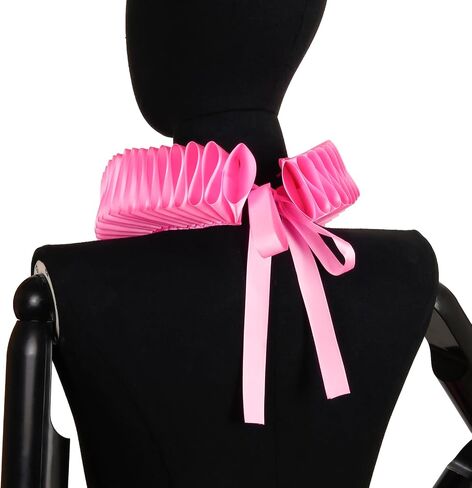 Elizabethan Collar,Renaissance Ruffle Clown Collar Victorian Colonial Dickens Neck Lace Neck Collar in Saudi Arabia