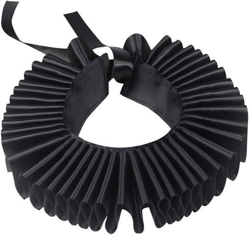 Elizabethan Collar,Renaissance Ruffle Clown Collar Victorian Colonial Dickens Neck Lace Neck Collar in Kuwait