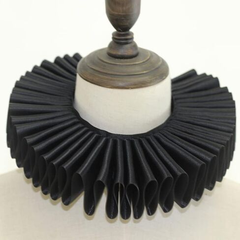 Elizabethan Collar,Renaissance Ruffle Clown Collar Victorian Colonial Dickens Neck Lace Neck Collar in Kuwait