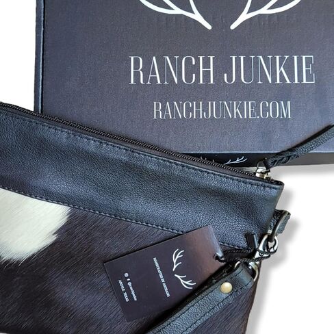 The Highlands Genuine Cowhide Wristlet Clutch Bag - Saddle Brown in Kuwait