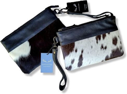 The Highlands Genuine Cowhide Wristlet Clutch Bag - Saddle Brown in Kuwait
