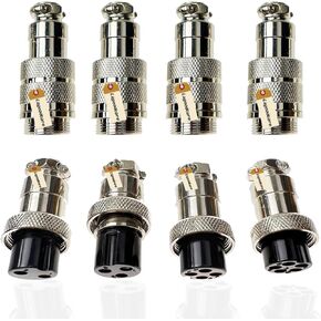8Pcs GX20 2Pin 3Pin 4Pin 5Pin Male Female Circular Panel Aviation Wire Connector Butt Joint Plug Socket Kit 20MM