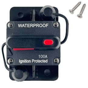 20 Amp Circuit Breaker 12V - 48V DC with Manual Reset Switch Button for Boat Trolling Motor Marine ATV Trailer Vehicles Stereo Audio Electronic Battery Solar System Inline Fuse Waterproof