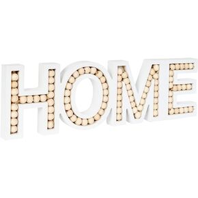 OMISHE LOVE Sign for Tabletop or Wall Hanging, Freestanding Rustic Beaded Letters for Farmhouse Home Table Decor, Gift for Wedding, Housewarming, Valentines Day, Thanksgiving