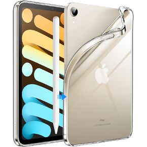 JETech Case for iPad Mini 6 (8.3-Inch 2021 Model), Soft TPU Transparent Slim Shockproof Tablet Cover, Support Pencil 2nd Charging (Clear)