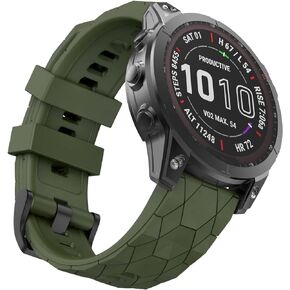 Compatible with Garmin Fenix 7X Band 26mm Width Soft Watch Straps Sport Bands Replacement for Fenix 7X/Fenix 6X/Fenix 6X Pro/Fenix 5X/Fenix 5X Plus/Fenix 3/Fenix 3 HR Smartwatches