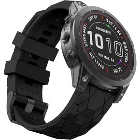 متوافق مع Garmin Fenix ​​7X Band 26 مم عرض ناعم وأشرطة رياضية بديلة للساعات الذكية Fenix ​​7X/Fenix ​​6X/Fenix ​​6X Pro/Fenix ​​5X/Fenix ​​5X Plus/Fenix ​​3/Fenix ​​3 HR