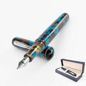 Conklin All American Fountain Pen, Southwest Turquoise, Fine Nib - Exquisite Writing Experience: A Luxury Pen for Journaling, Autographs, and Memorable Gifts on Any Occasion